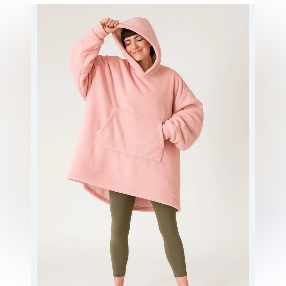 Cozy Pink Hooded Fleece Robe
